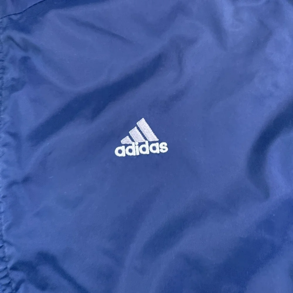Vintage Adidas Track Jacket Mens 2XL XXL‎ Blue Mesh Lined Windbreaker Vented Y2K